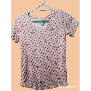 Women's Vera‎ Bradley Heart Top w Pocket Size XS (D90)